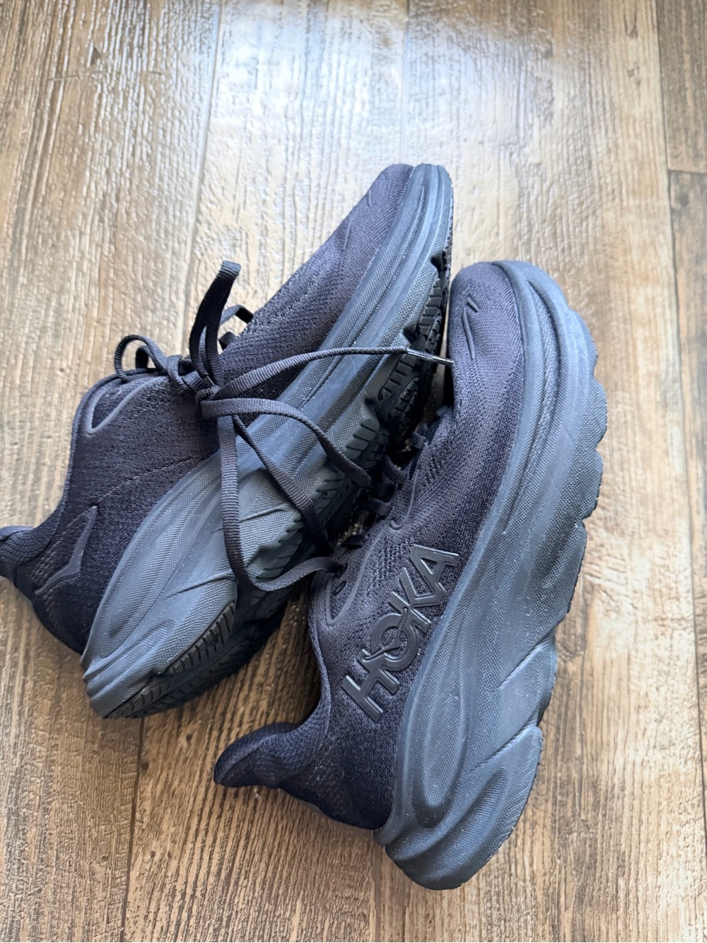 Hoka All-Black Athletic Running Shoes - Picture 8 of 10